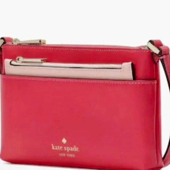 Kate Spade NWT Sadie Crossbody Tropical Pink Safiano Leather - Picture 3 of 9